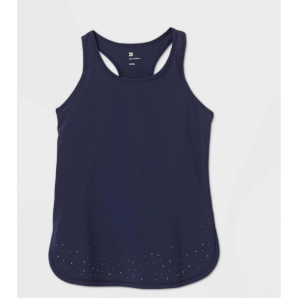 All in Motion Girls Laser Cut Stretch Woven Tank Top